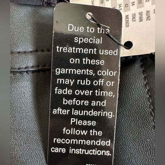 Leggings Hue Leatherette Mid Rise Womens Size XL Pants Black Stretch - Picture 11 of 12